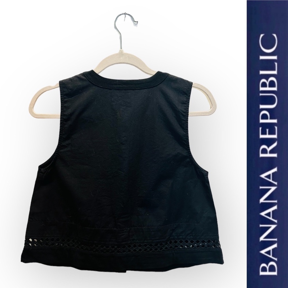 NWT Banana Republic Black Pintuck Top,‎ Size XSP - Picture 2 of 4